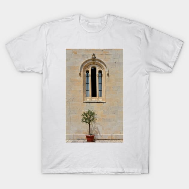 Olive Tree and Church Window T-Shirt by jojobob